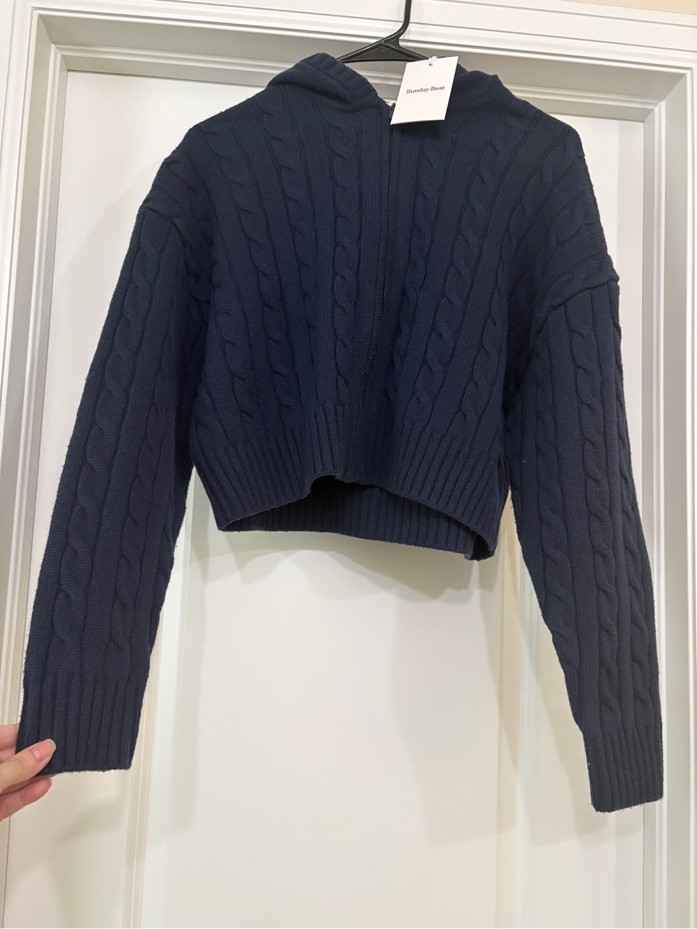 Aritzia Octavia Navy Zip Hoodie